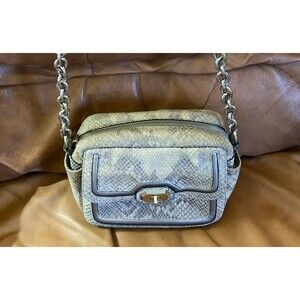 Coach Cambell Me Iridescent Leather Python F24849 Crossbody